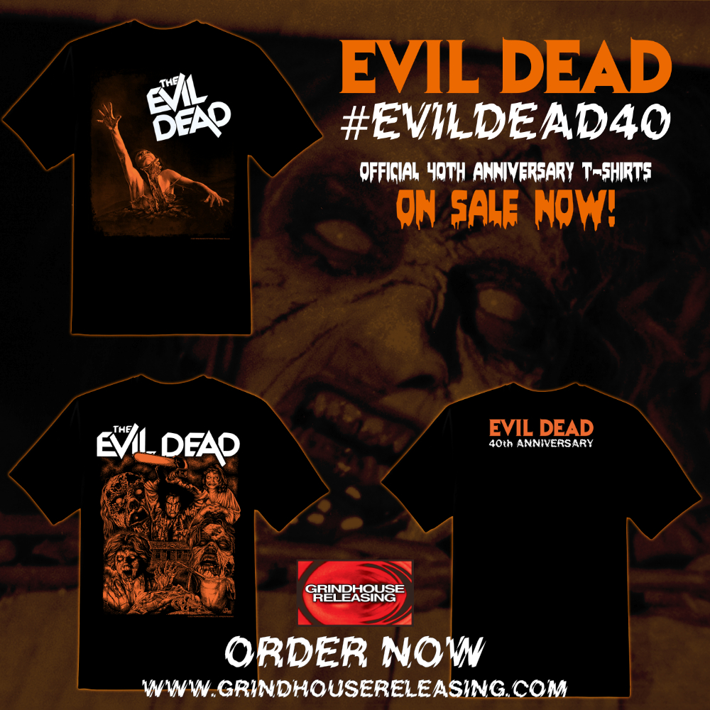 Official Evil Dead 40th anniversary T-shirts